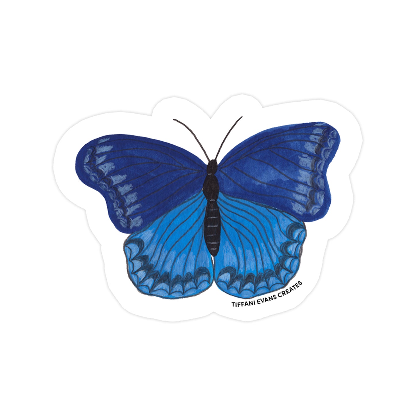 Blue Butterfly Sticker