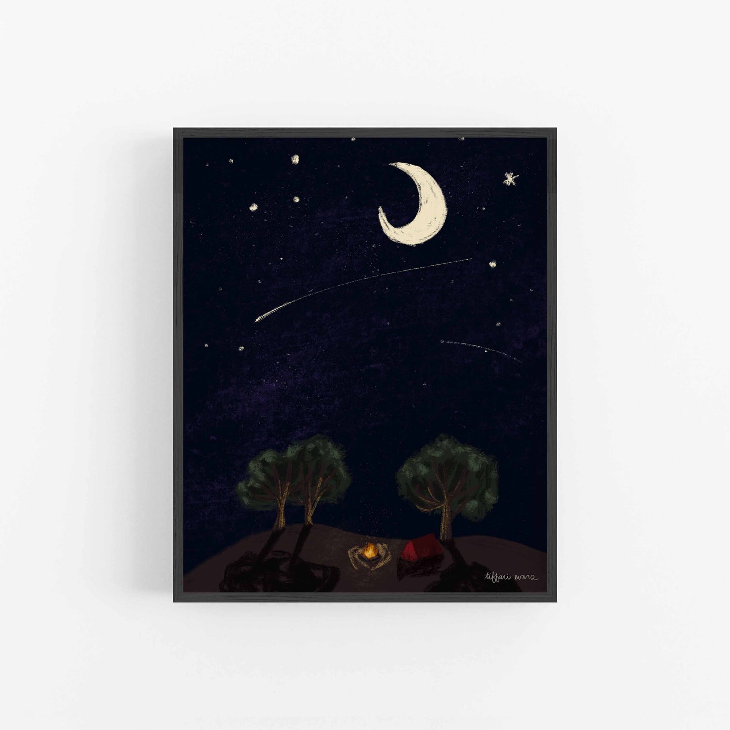 Campfire Night Art Print
