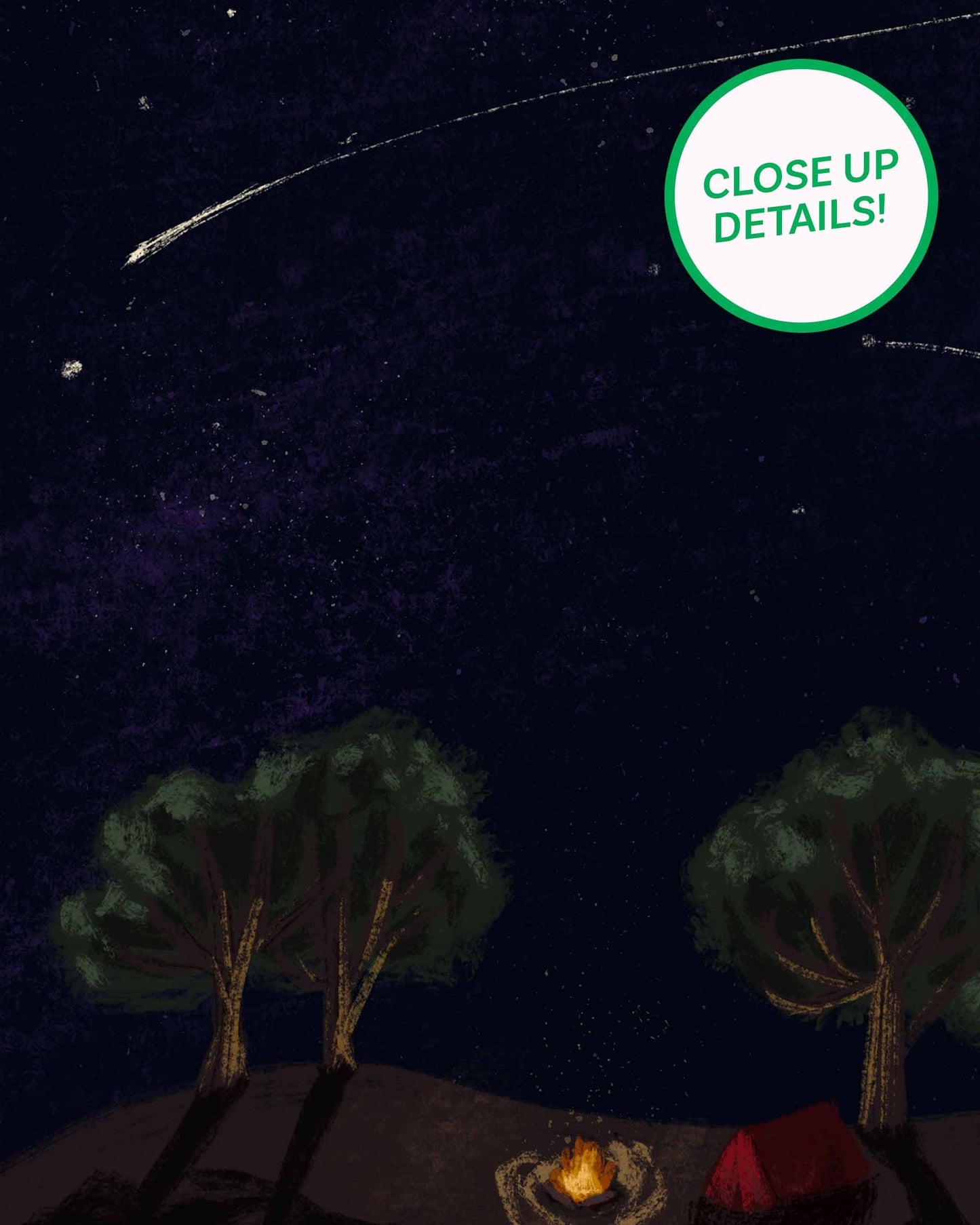 Campfire Night Art Print