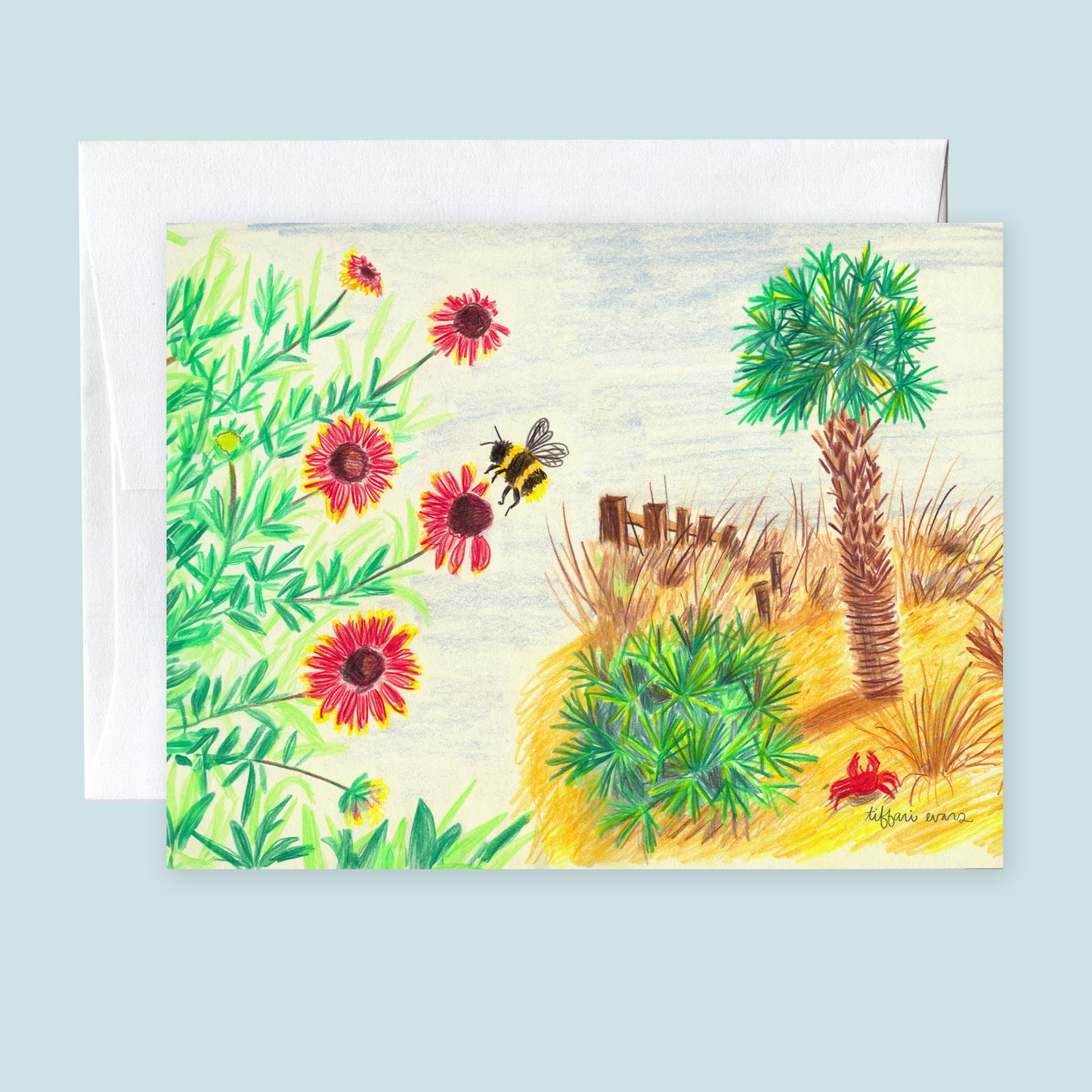 Flowers on the Beach Note Cards