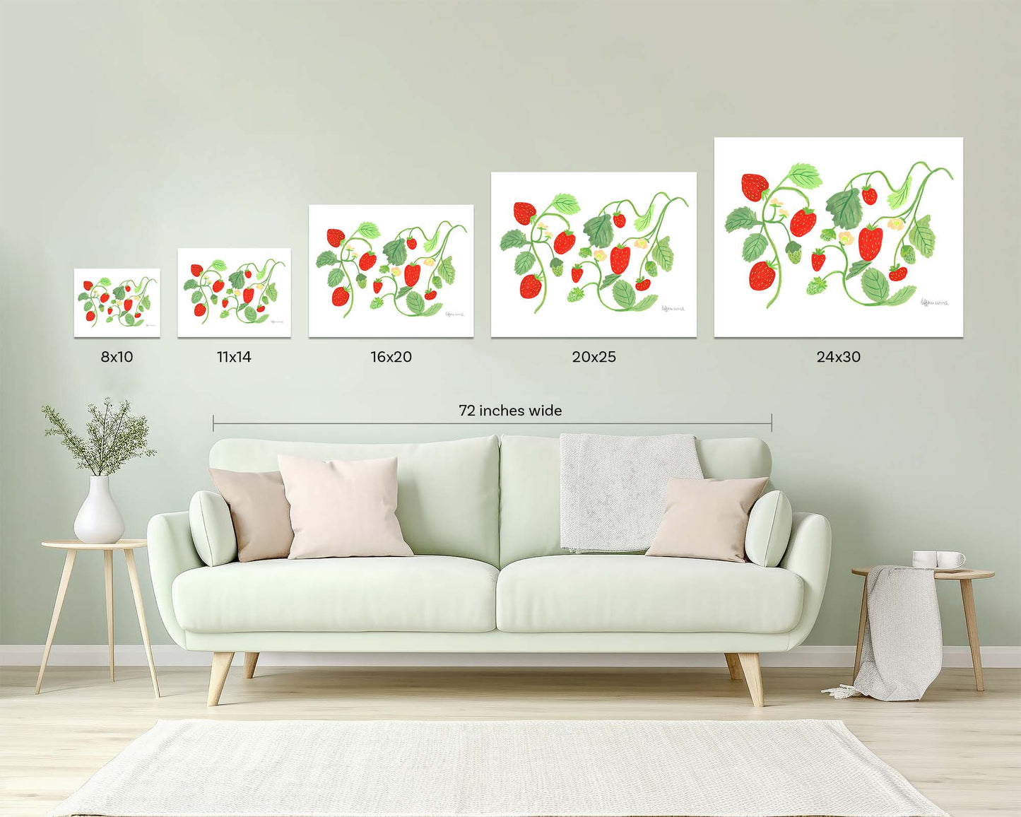 Summer Strawberries Art Print
