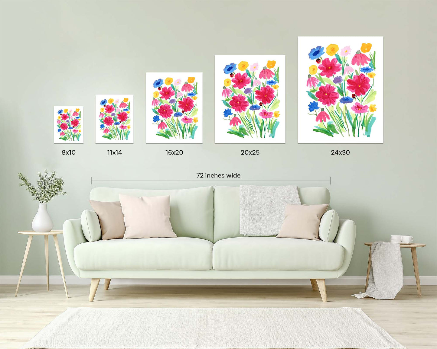Whimsical Wildflowers Art Print