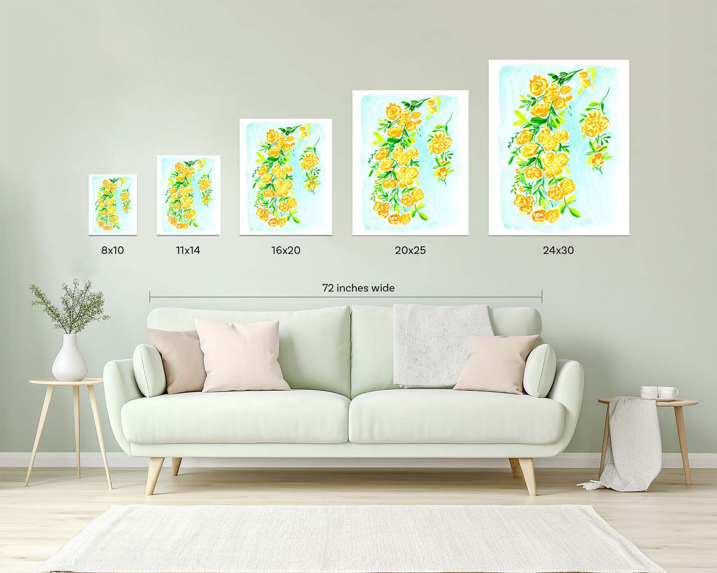Yellow Spring Roses Art Print