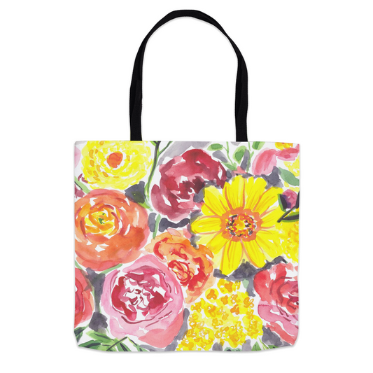 A Burst of Flower Happy Tote Bag