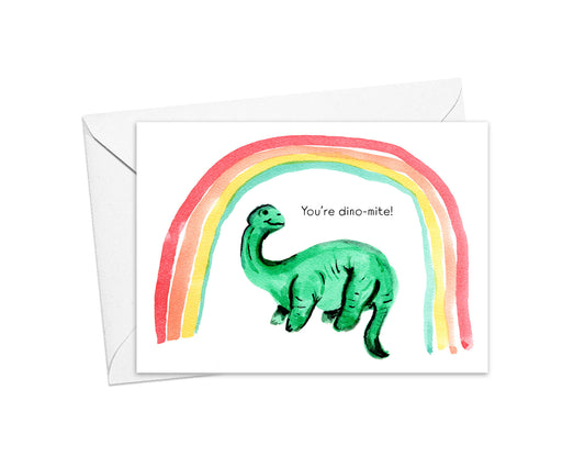 You're Dinomite Punny Note Card