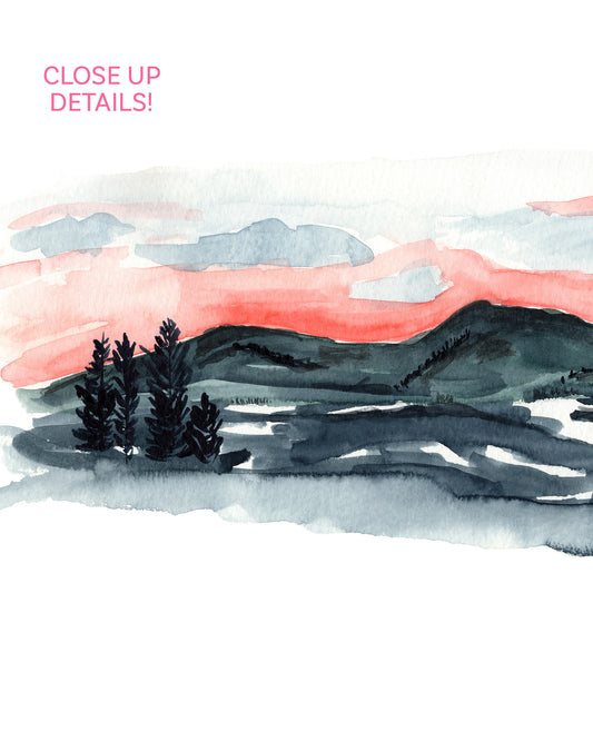 Mountain Sunset Art Print