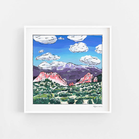 Pikes Peak and Garden of the Gods Art Print