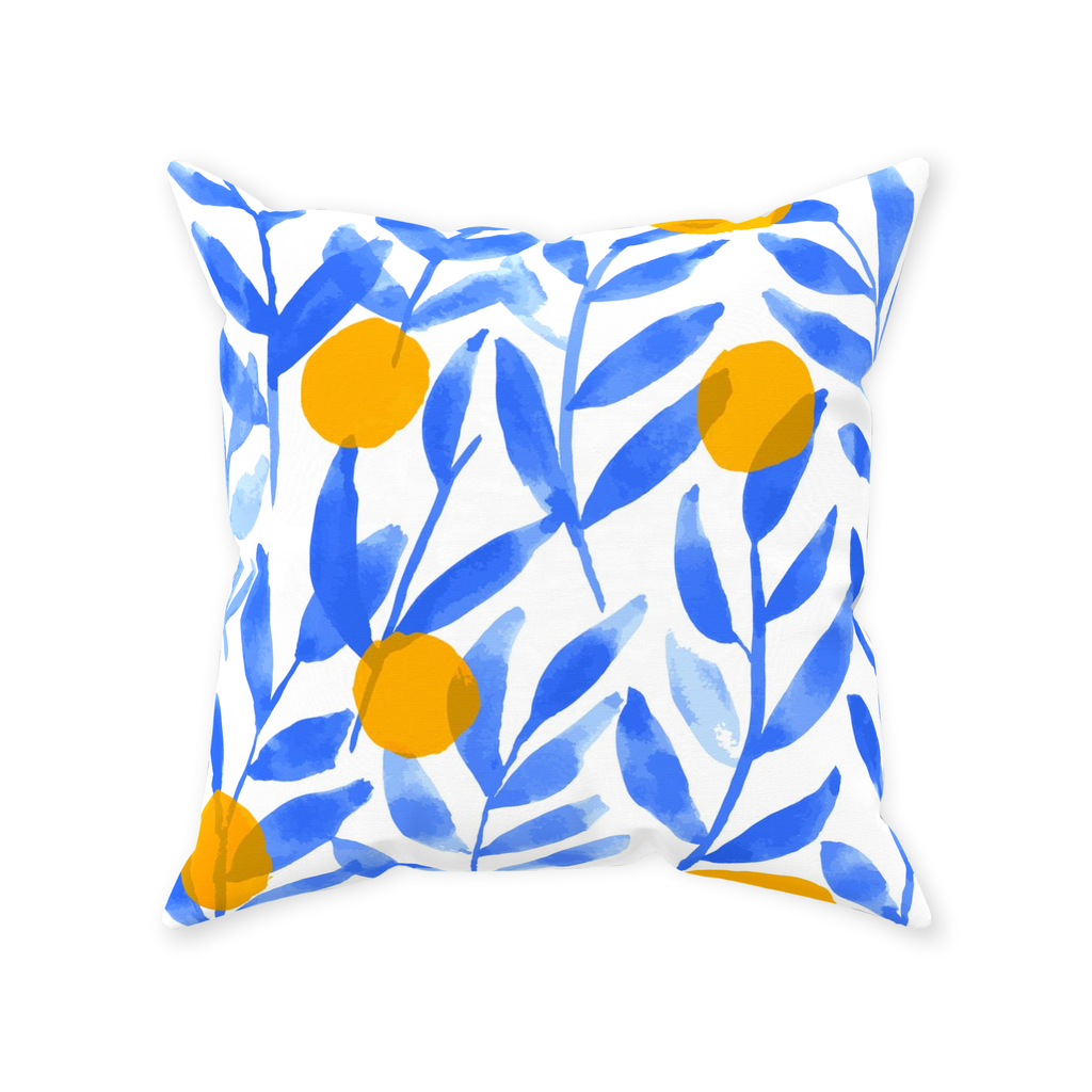Modern Lemons Throw Pillow