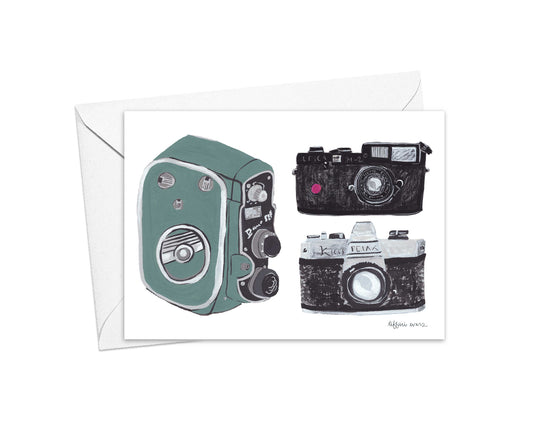 Vintage Cameras Note Cards