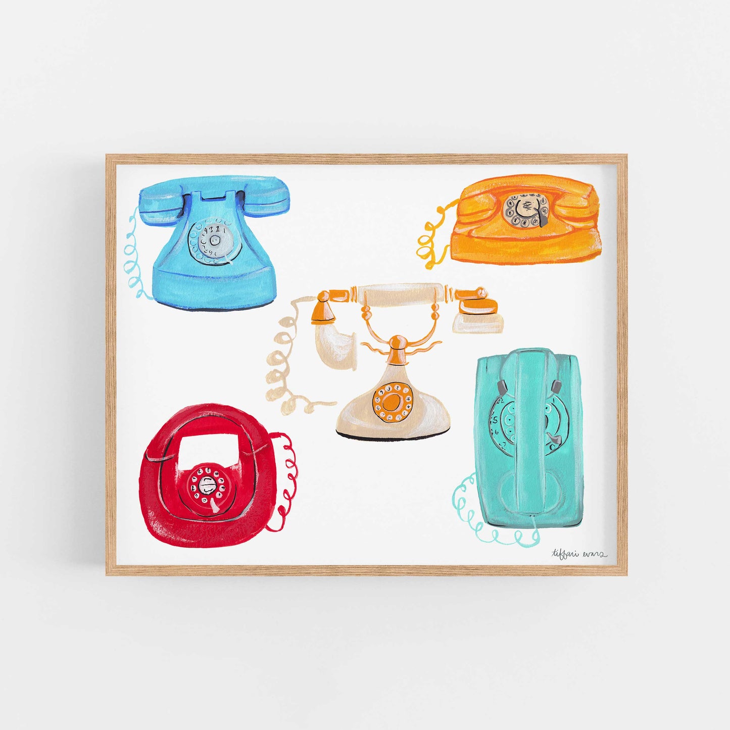 Vintage Phones Art Print