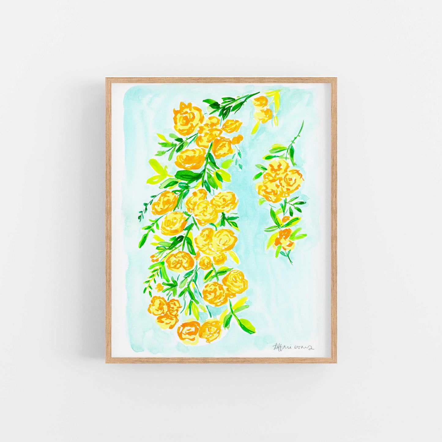Yellow Spring Roses Art Print
