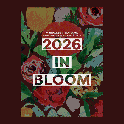 2026 in Bloom Wall Calendar with Framable 8x10 Art