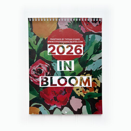 2026 in Bloom Wall Calendar with Framable 8x10 Art