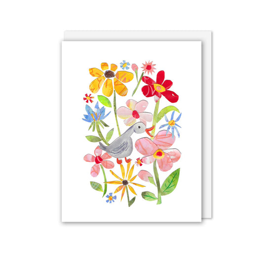 Ducky in the Garden Greeting Card