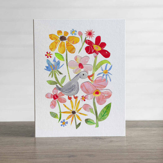 Ducky in the Garden Greeting Card