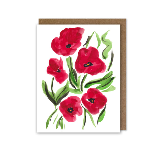 Happy Poppies Greeting Card