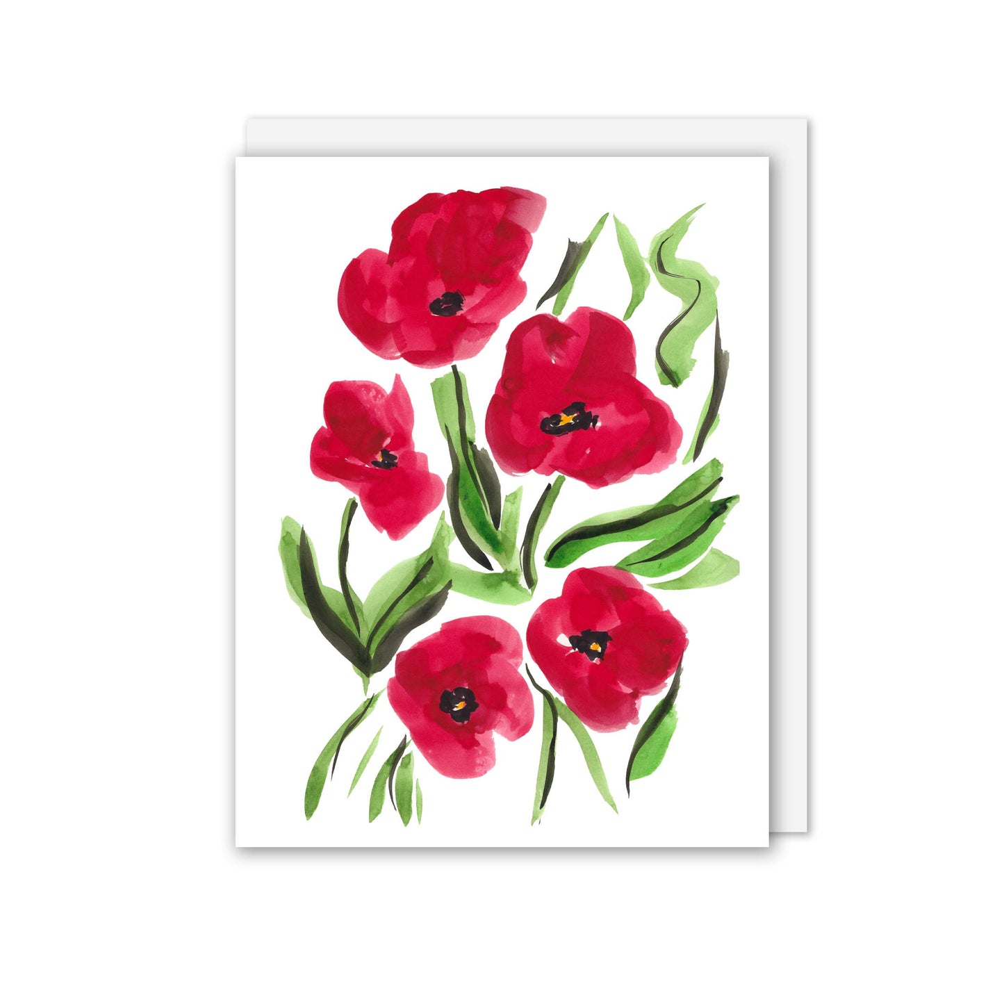 Happy Poppies Greeting Card