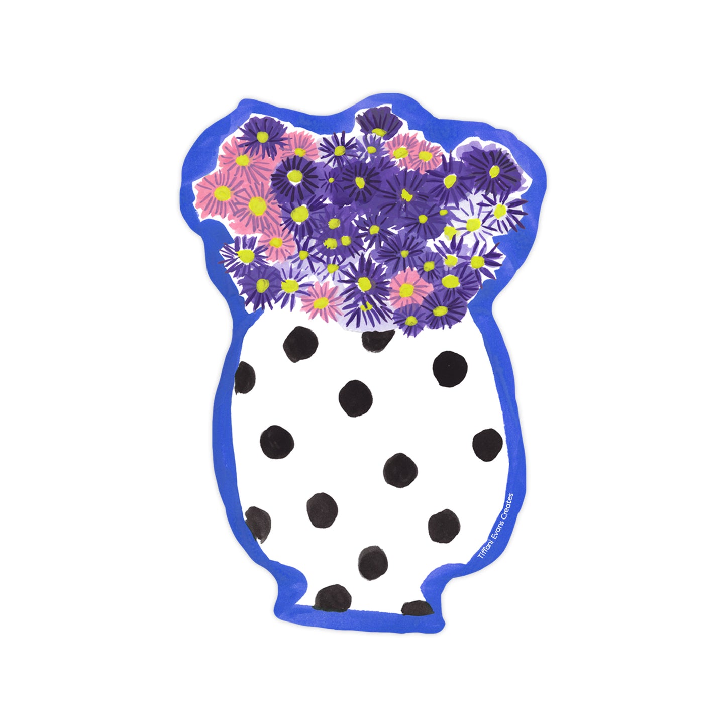 Polka Dot Vase Sticker