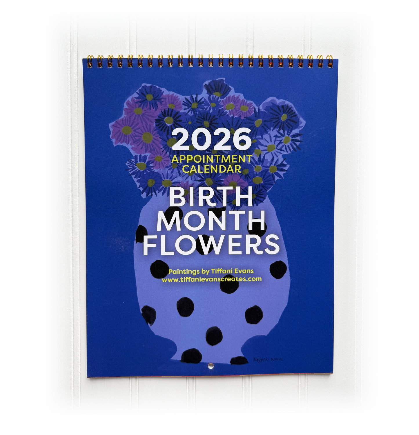 2026 Birth Month Flowers Wall Calendar with Framable 8x10 Art