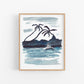 Blue Island and Sailboat Art Print