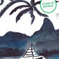 Blue Island and Sailboat Art Print