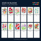 2025 in Bloom Wall Calendar with Framable 8x10 Art