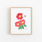 Dahlia Posies Art Print