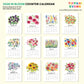 2026 in Bloom Counter Calendar with Framable 5x7 Art
