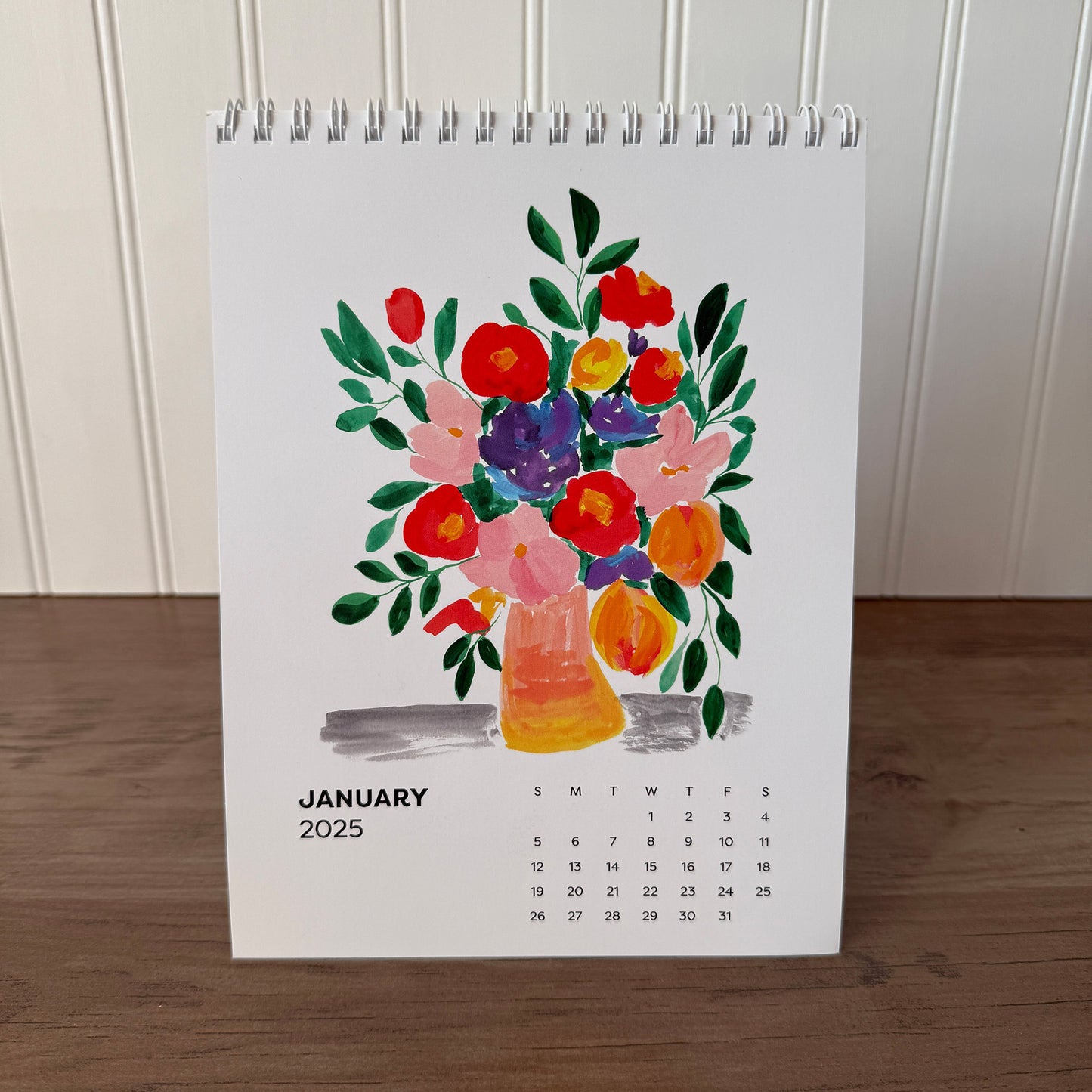 2025 in Bloom Desk Calendar with Framable 5x7 Art