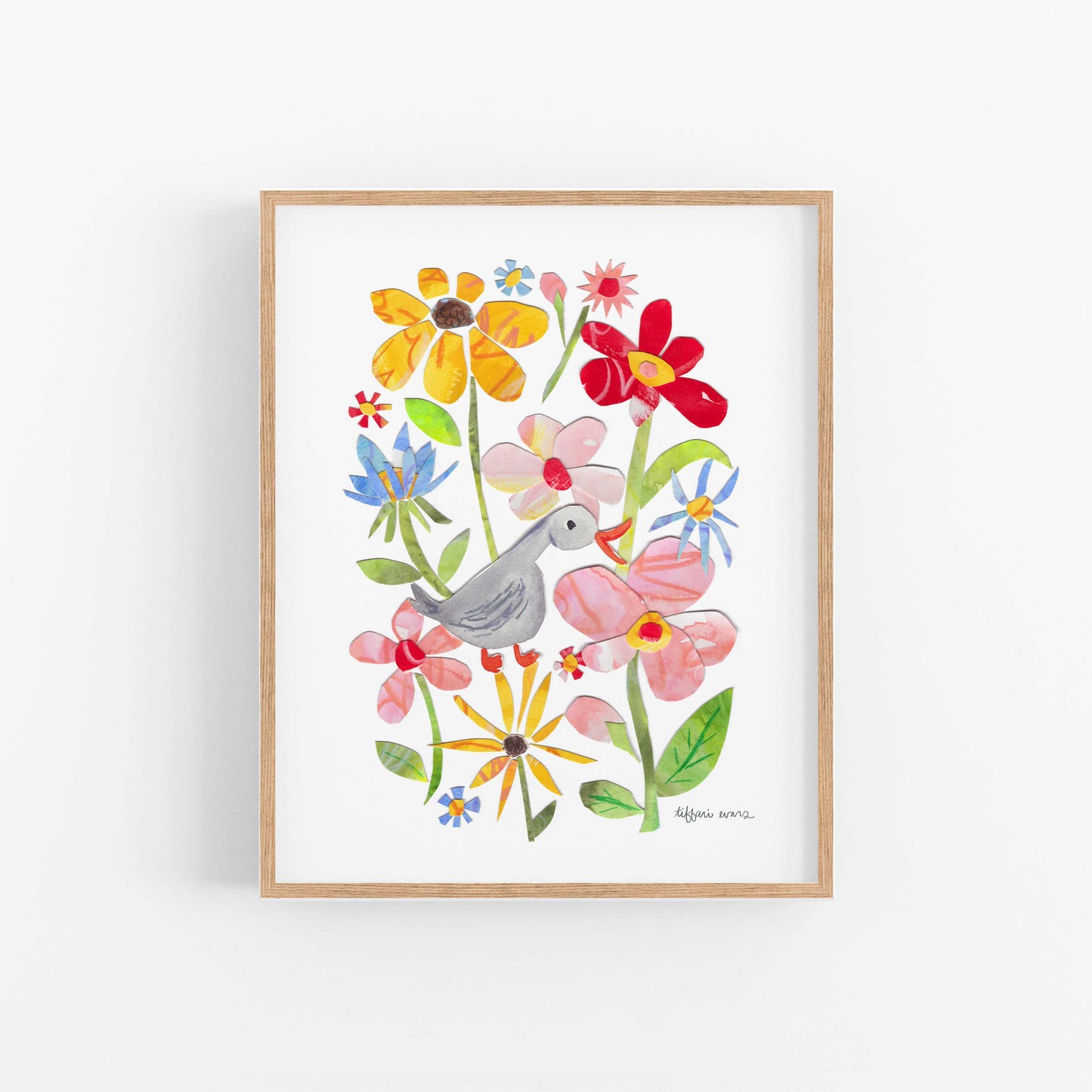 Ducky in the Garden Art Print