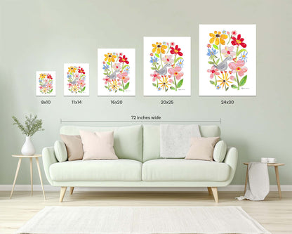 Ducky in the Garden Art Print