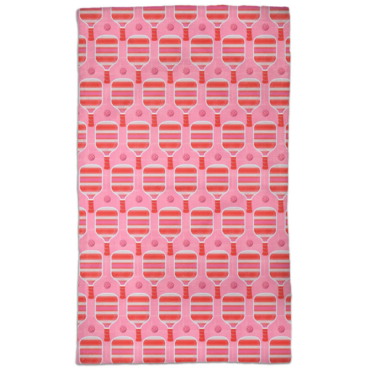 Hand Towel in Pickleball Pink Zing