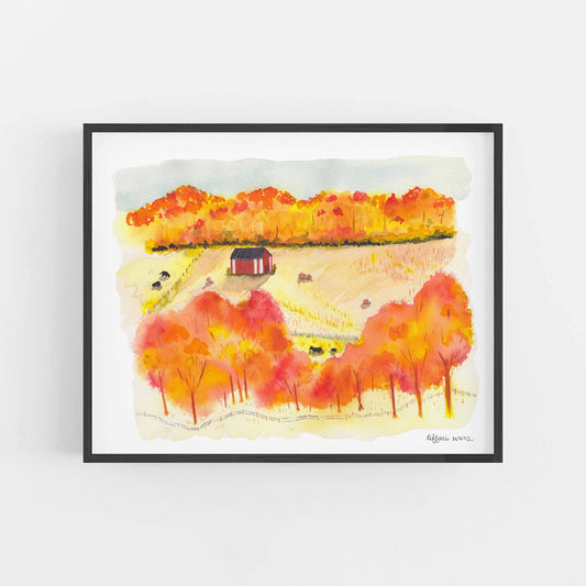 Fall Farm Field Art Print