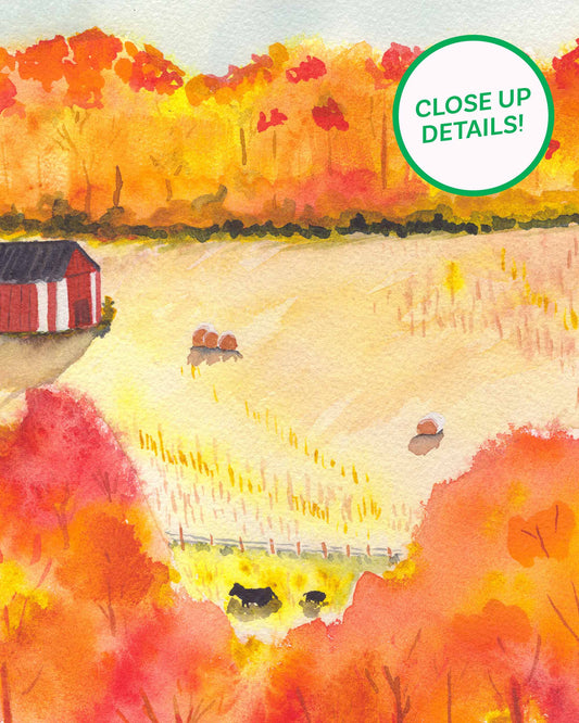 Fall Farm Field Art Print