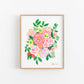 Bountiful Peony and Rose Bouquet Art Print