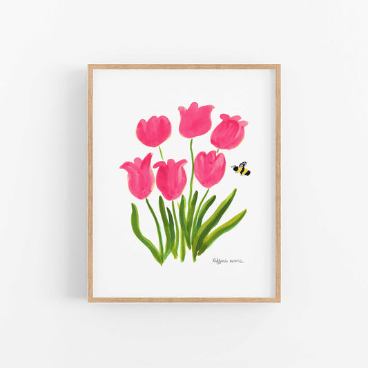 Tulip Posies Art Print