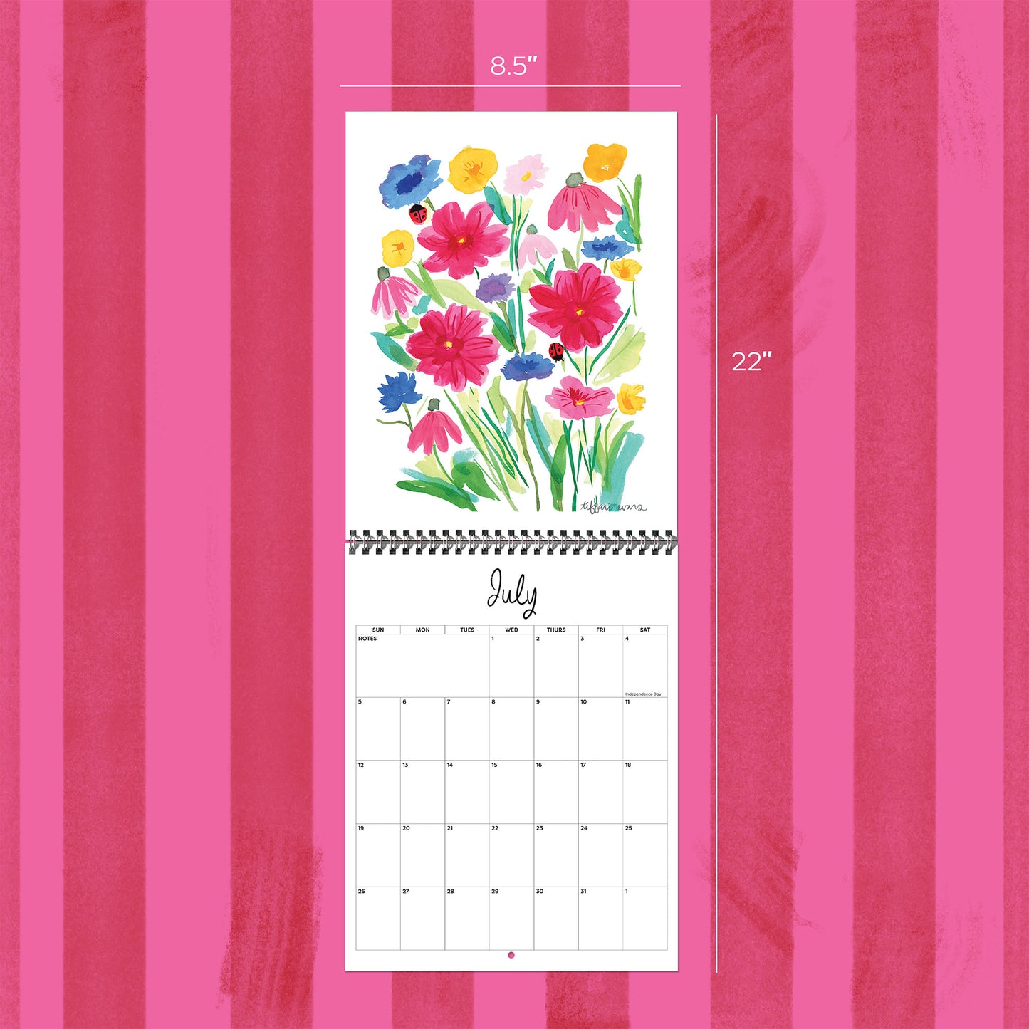 2026 in Bloom Wall Calendar with Framable 8x10 Art
