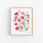 Carnation Posies Art Print