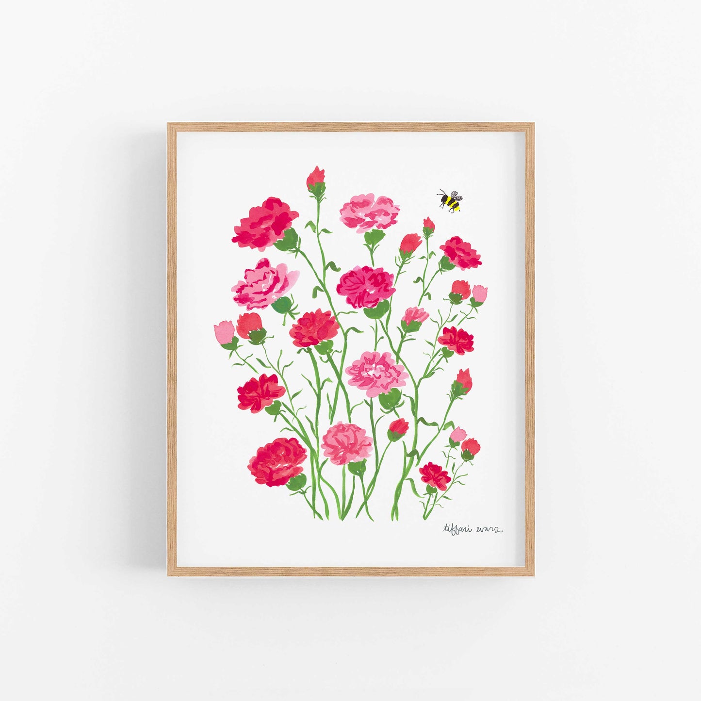 Carnation Posies Art Print