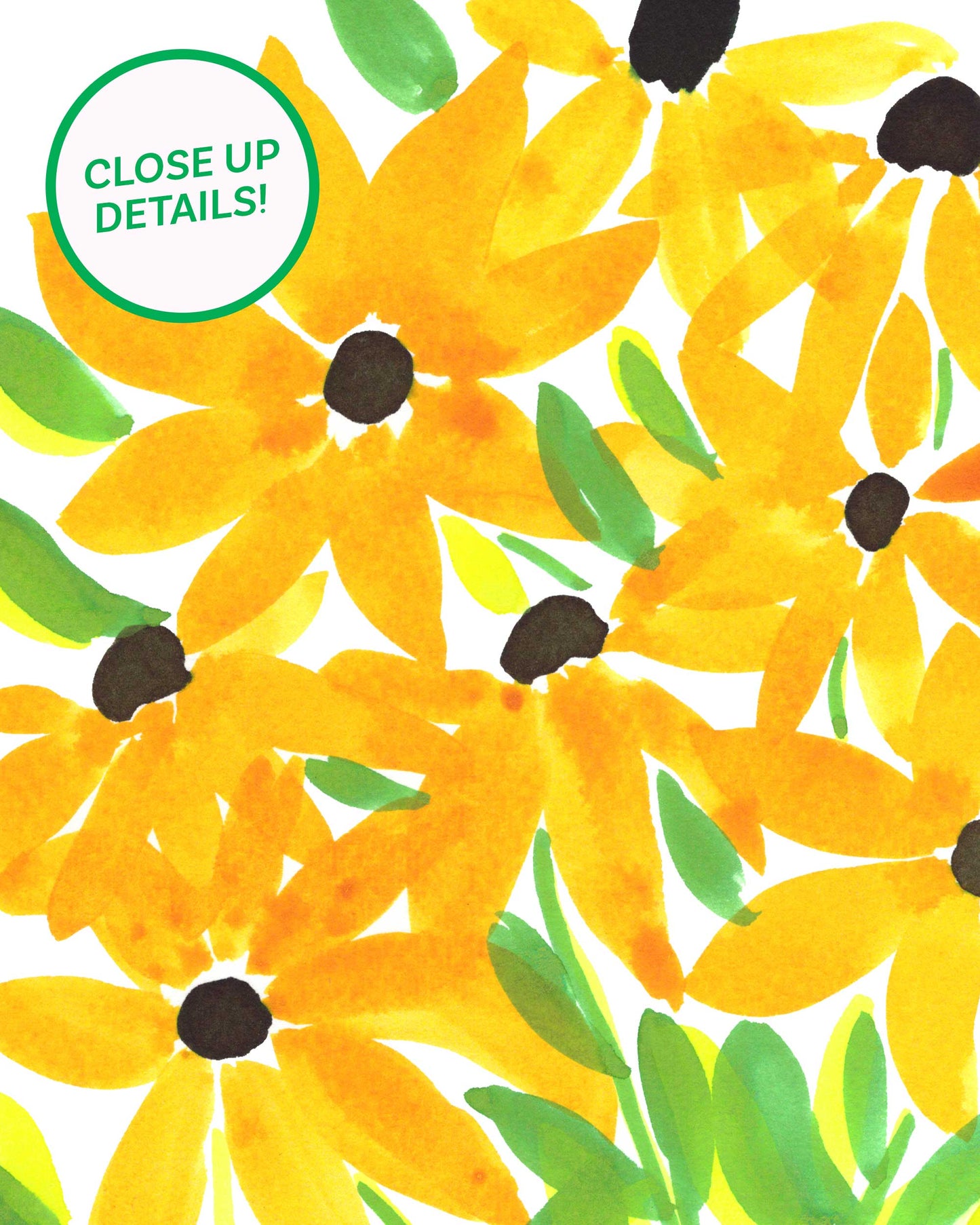 Black Eyed Susan Posies Art Print