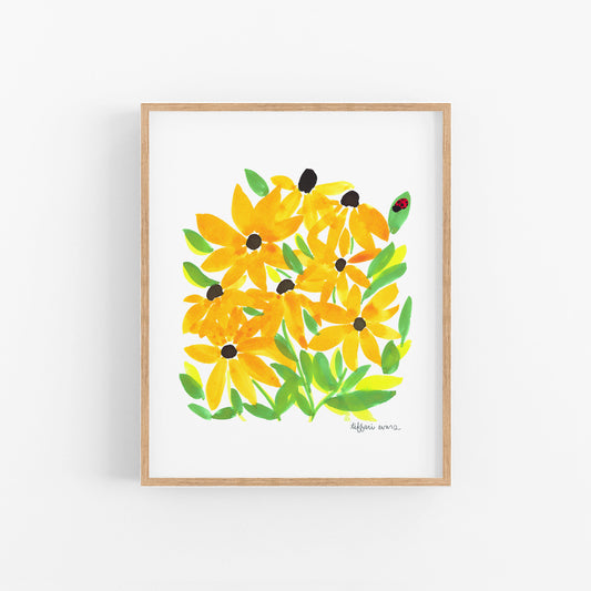 Susie Q Posies Art Print