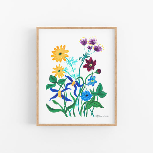 Bountiful Wild Iris Art Print