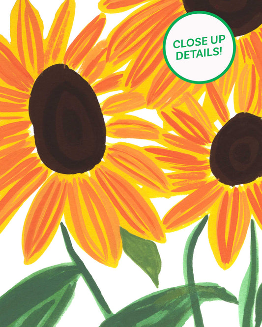 Sunflower Posies Art Print