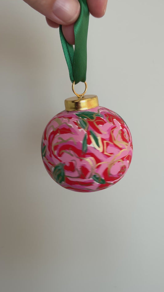 Yuletide Glow - Hand Painted Ornament