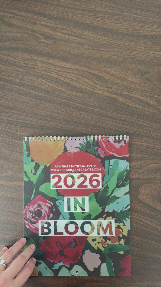 2026 in Bloom Wall Calendar with Framable 8x10 Art