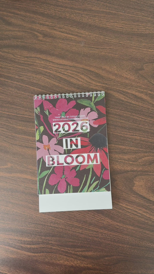 2026 in Bloom Counter Calendar with Framable 5x7 Art