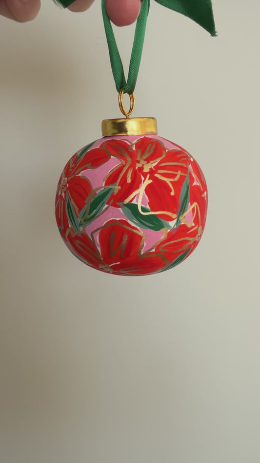 Rudolph's Favorite - Hand Painted Ornament