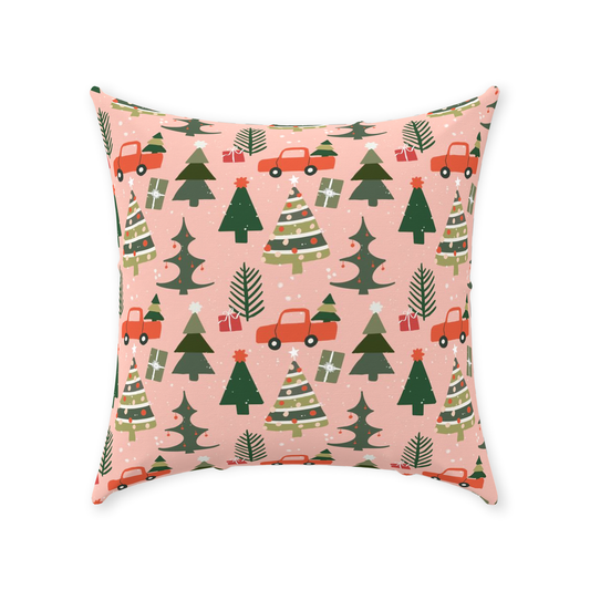 Little Vintage Red Truck Throw Pillow