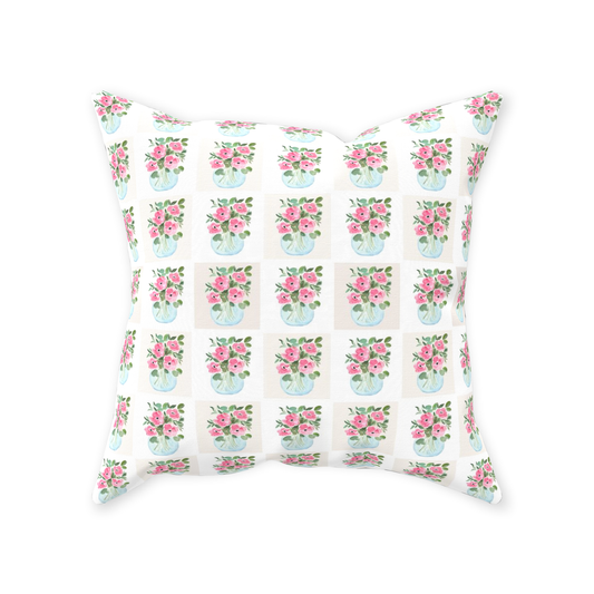 Pink Anemones Throw Pillow