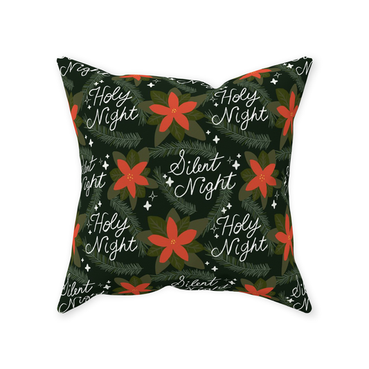 Silent Night, Holy Night Throw Pillow